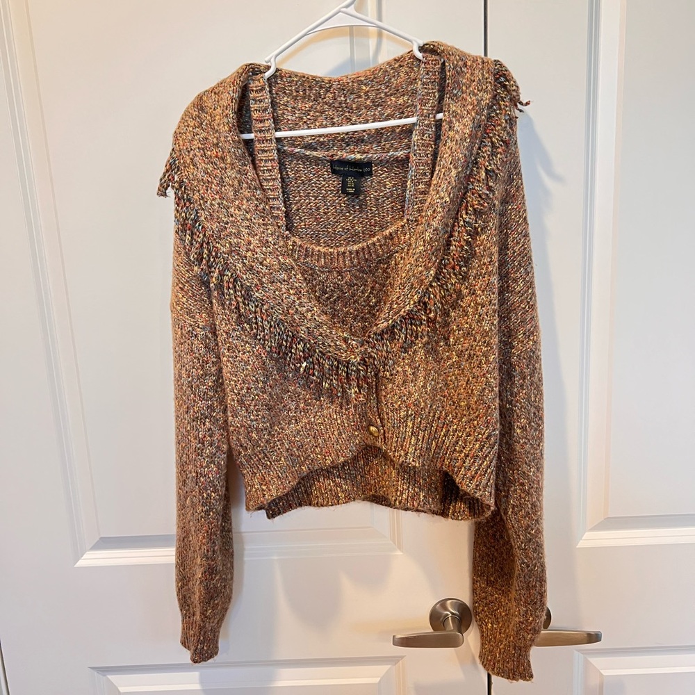 House Of Harlow 1960 Cozy 2 piece  Brown Knit Sweater set